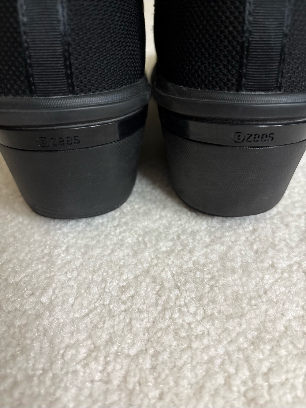 Women’s Slip-On Knit Sneakers in Black - Comfortable Everyday Shoes - Picture 2 of 13